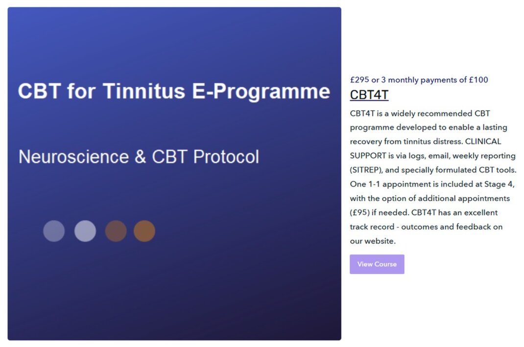 CBT for Tinnitus E-Programme (CBT4T)