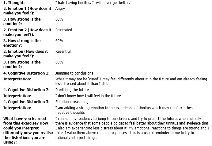 Cognitive Distortion Example 2